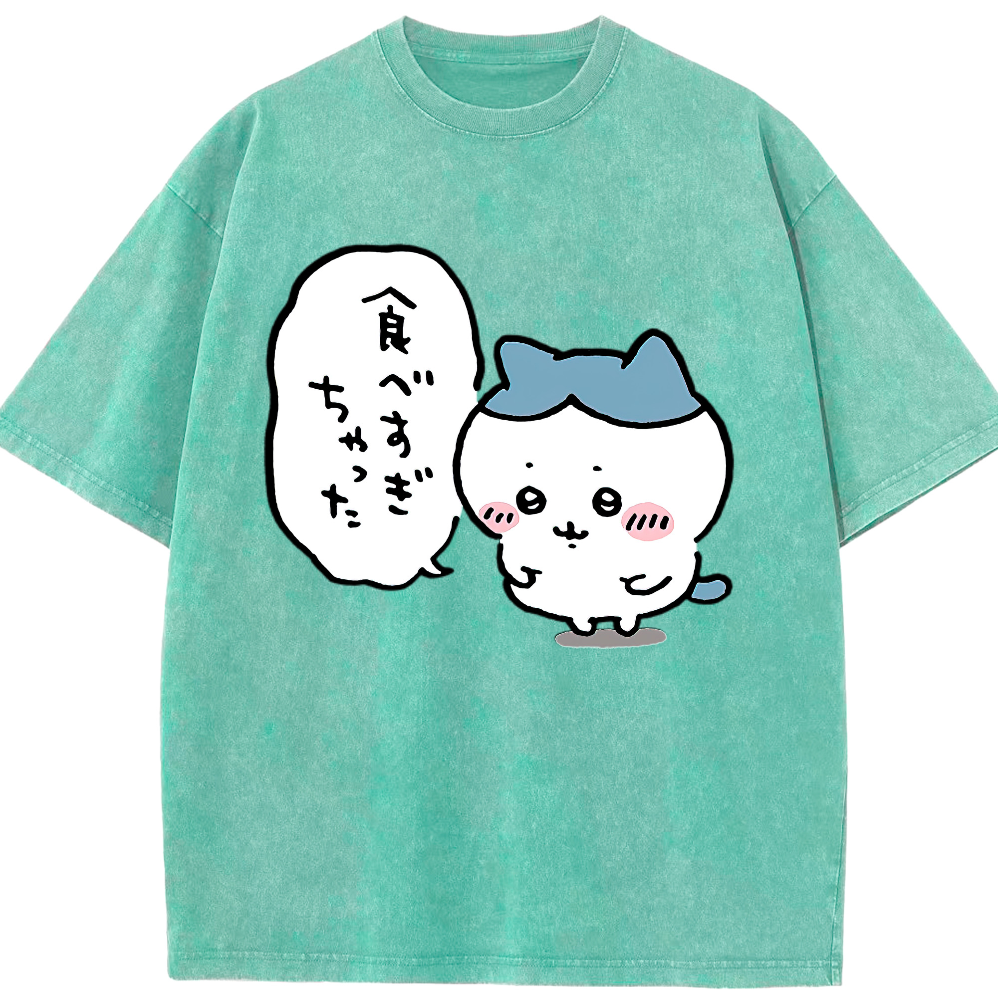 （画像用） ちいかわ ハチワレ Chii-kawa hachiware 綿100% ヴィンテージ風 半袖Tシャツ（フロントプリント）